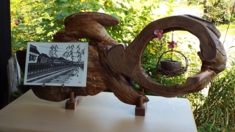 自然木飾り(置台付)